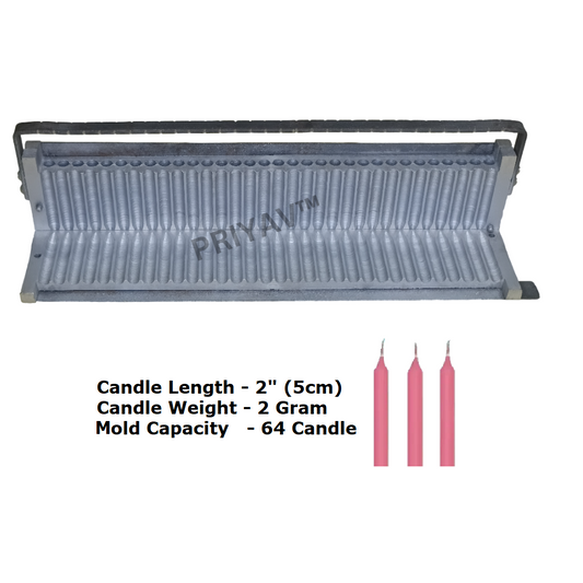 2-Inch, (5.1cm), 2-Gram, 64 Pc’s, Plain Candle Making Mold