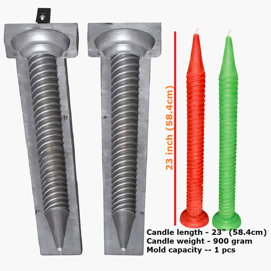 32-inch, 900-Gram, 1 Pcs, Spiral Candle Making Mold