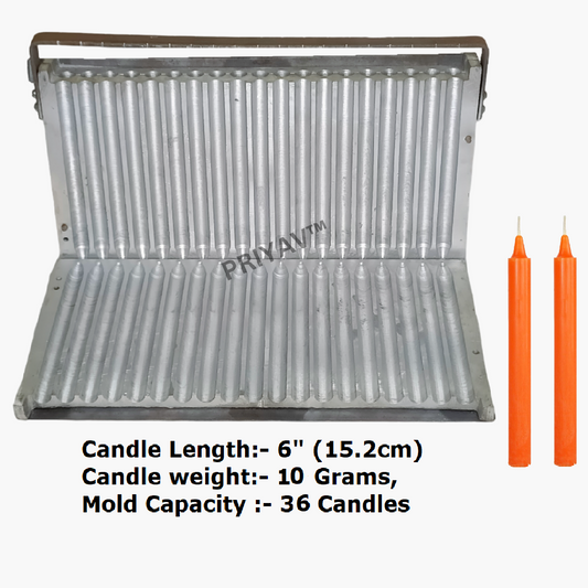 6-inch 10-Gram, 36-Pcs Plain Candle Making Mold | Aluminum Mold