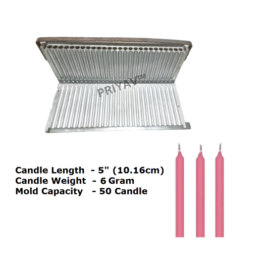 5-Inch, 6-Gram, 50 Pc’s, Plain Candle Making Mold