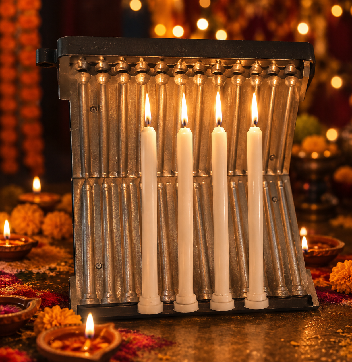 Aluminum- Stand Candle Making Mold for Professional Candle Production - Priyav Industries