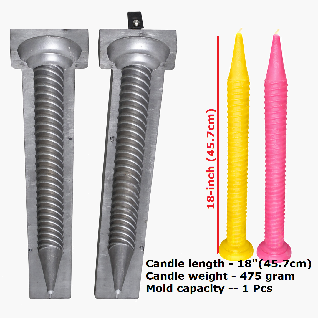 18-inch, 475-Gram, 1 Pcs, Spiral Candle Making Mold