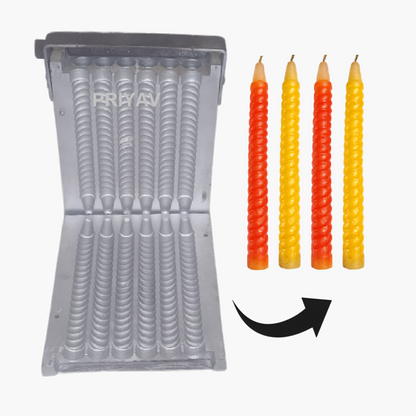 7.5-Inch, 30-Gram, 12-Pc’s, Spiral Candle Making Mold