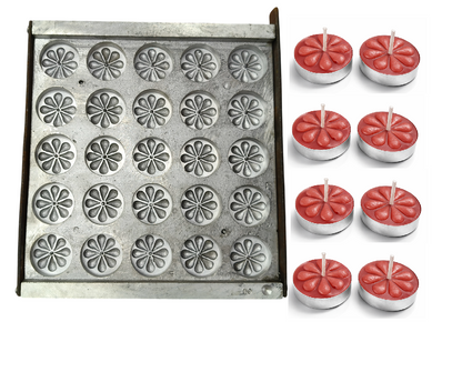 25 Pcs Flower Tea light candle Mould