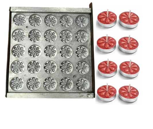 25 Pcs Flower Tea light candle Mould