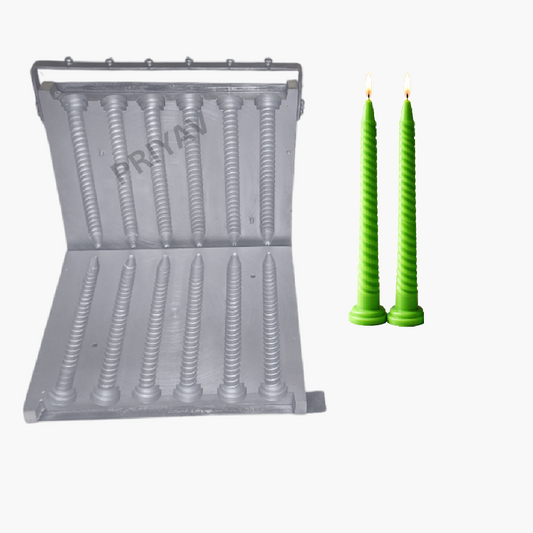 7.5-Inch, 24-Gram, 6 Pc’s, Spiral Candle Making Mold