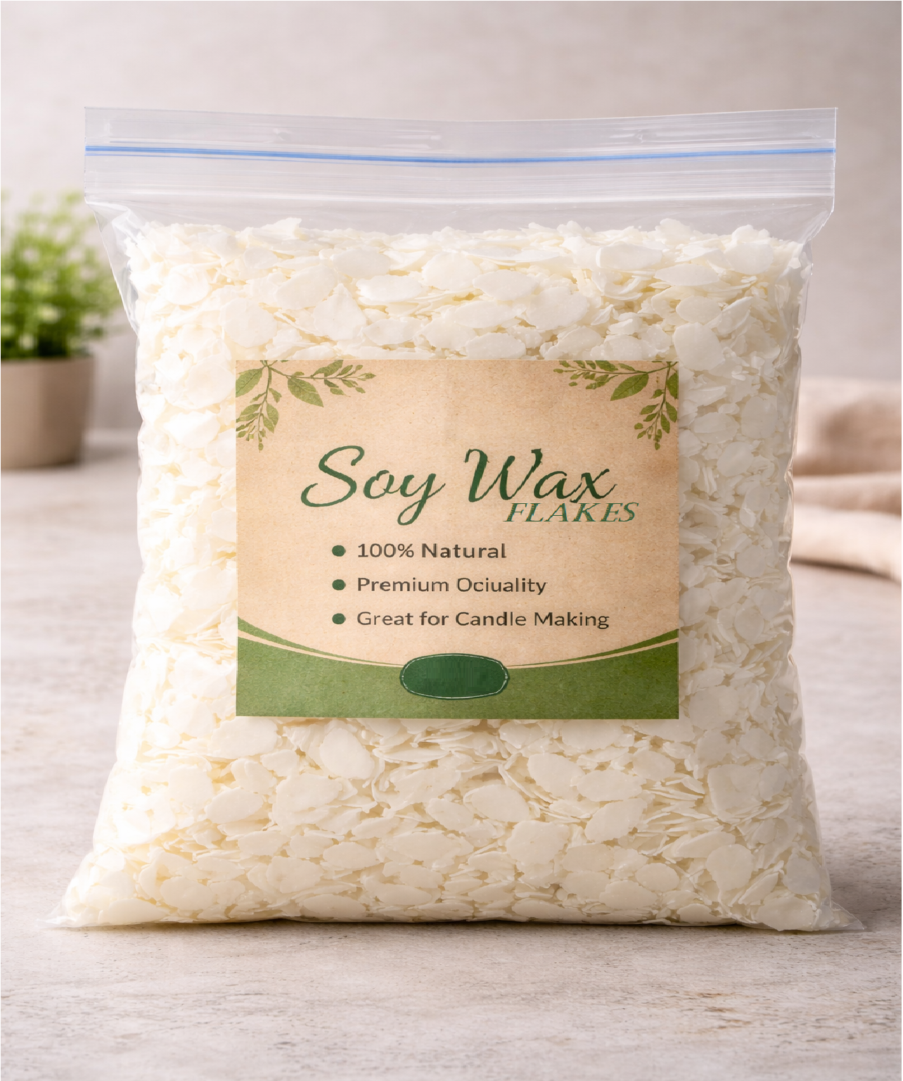 High Quality 100% Soya Wax Flakes Small-Pellets | Candle Wax, for Jar Candle Long Burying.