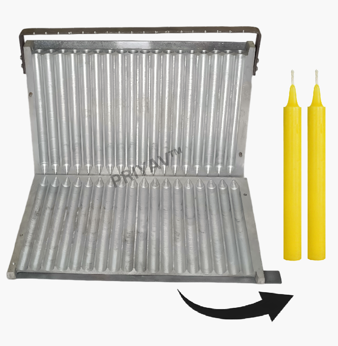 8-inch (20.3cm), 20-Gram, 36 Pc’s, Plain Candle Making Mold