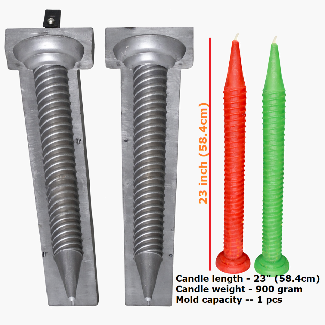 32-inch, 900-Gram, 1 Pcs, Spiral Candle Making Mold