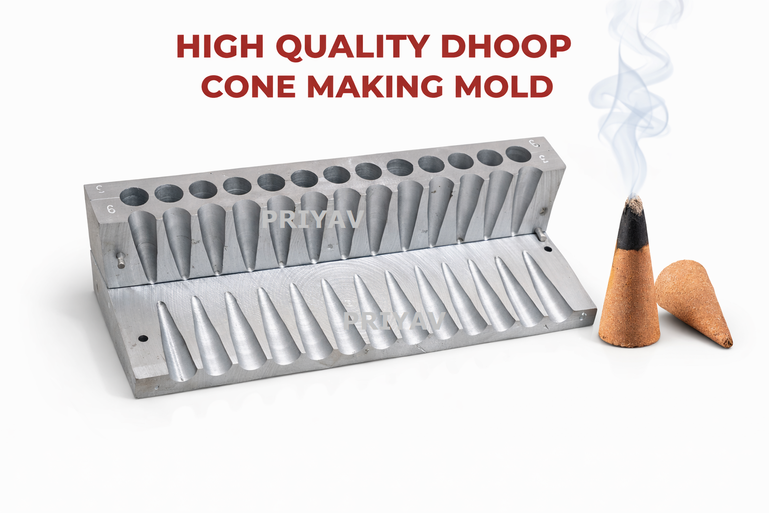 24 Pcs Dhoop Cone Making Mold for Handmade Incense and Dhoop Batti Manufacturing
