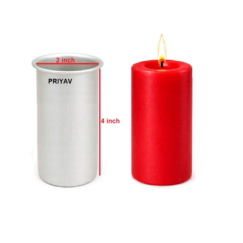 2 x 4 -inch Pillar Candle Mould – Aluminium