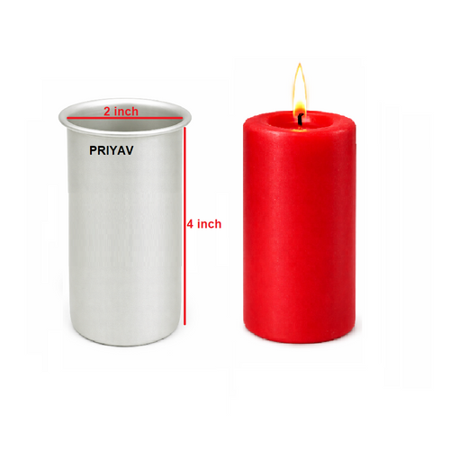 2 x 4 -inch Pillar Candle Mould – Aluminium
