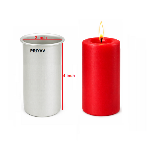2 x 4 -inch Pillar Candle Mould – Aluminium