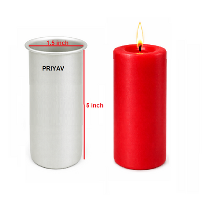 1.5 x 5-inch Pillar Candle Mould – Aluminium