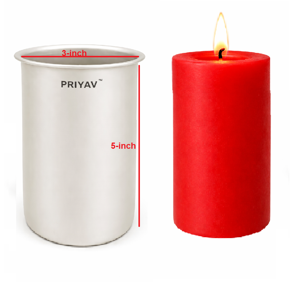 3 x 5-inch Pillar Candle Mould – Aluminium