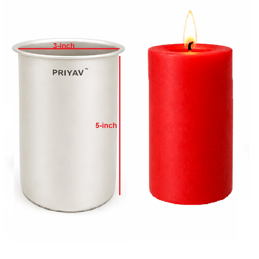 3 x 5-inch Pillar Candle Mould – Aluminium