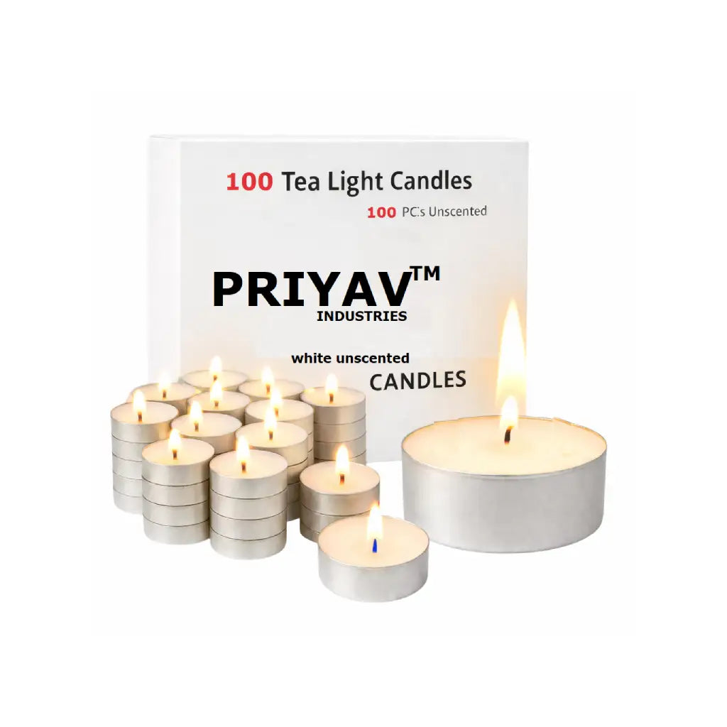 Tea Light Candles| Smokeless & Dripless for Home Decor, Spa, Meditation, Decoration, Puja, Diwali, Parties & Festive