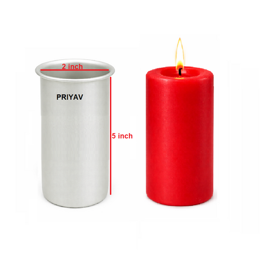 2 x 5-inch Pillar Candle Mould – Aluminium