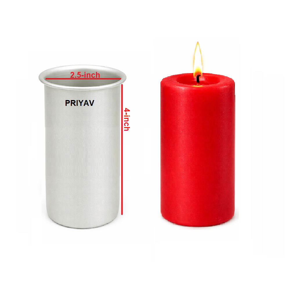 2.5 x 4-inch Pillar Candle Mould – Aluminium