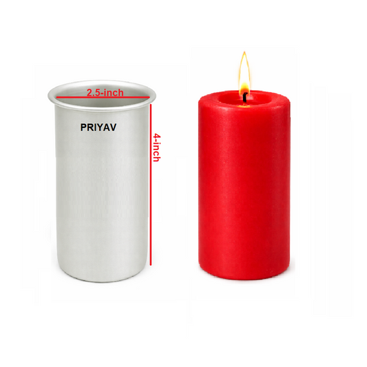 2.5 x 4-inch Pillar Candle Mould – Aluminium