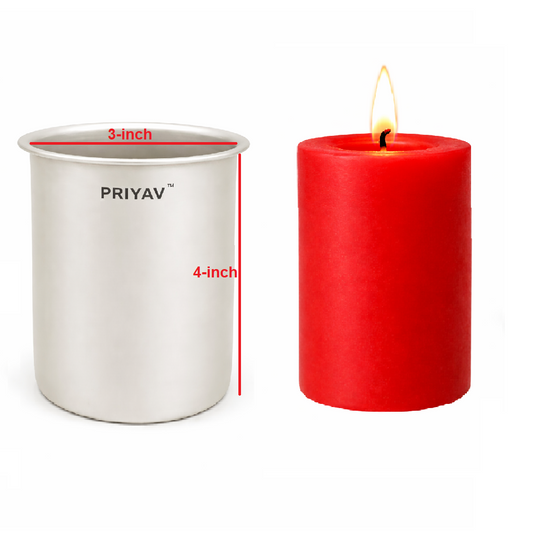 3 x 4-inch Pillar Candle Mould – Aluminium