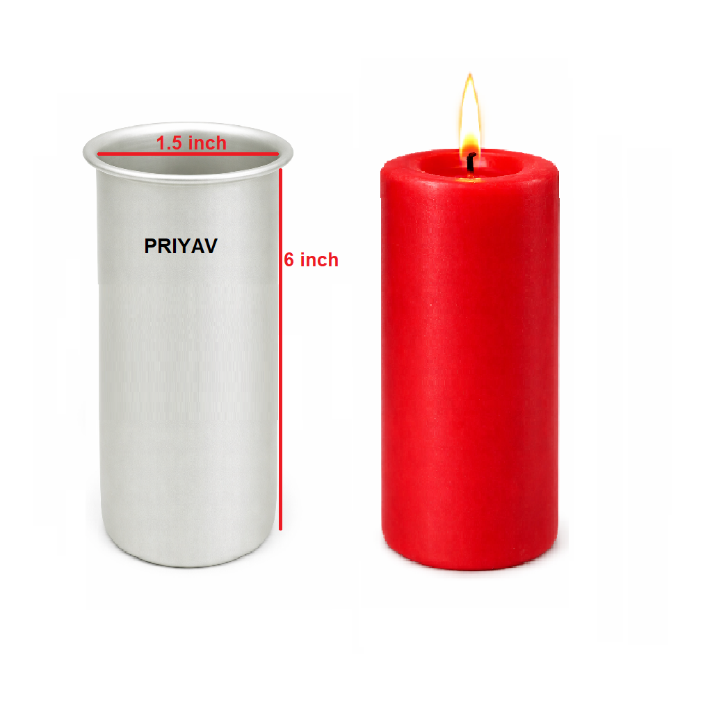 1.5 x 6-inch Pillar Candle Mould – Aluminium