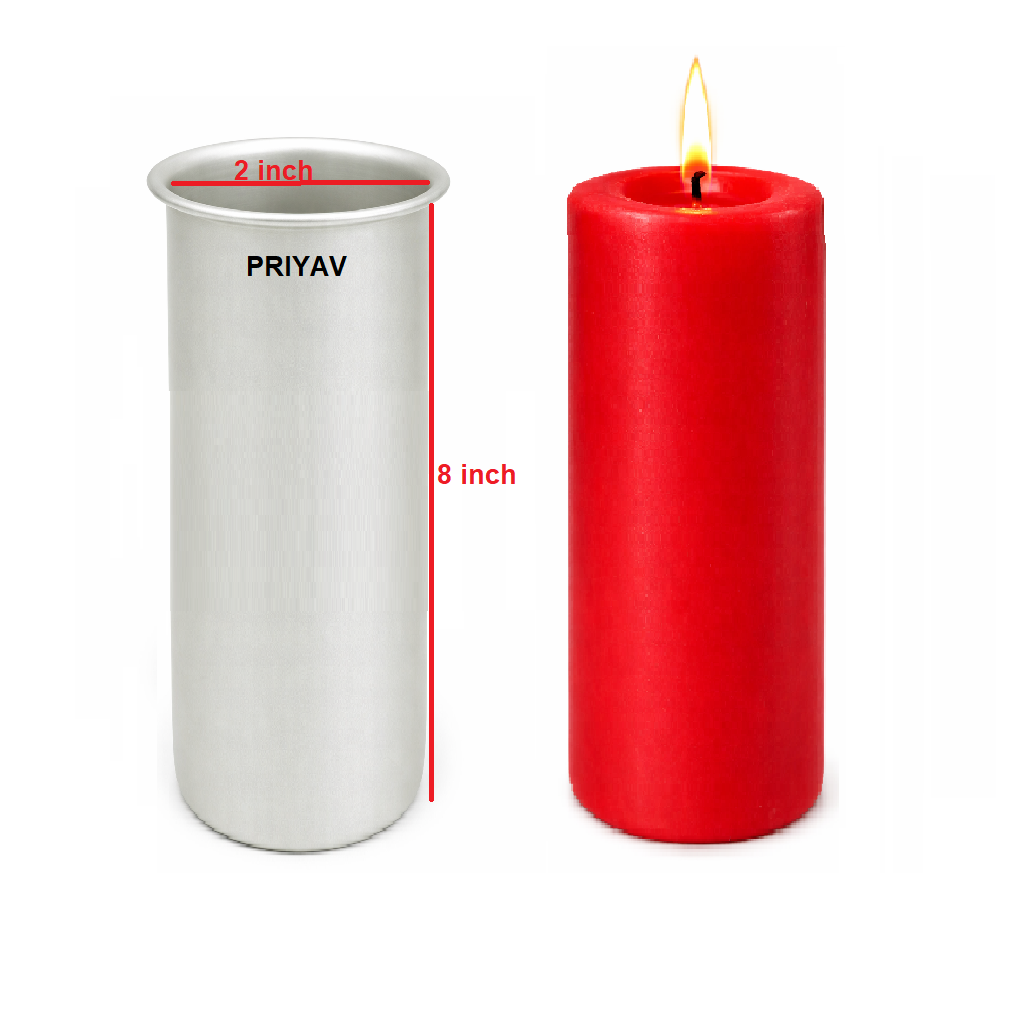2 x 8 -inch Pillar Candle Mould – Aluminium