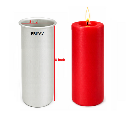 2 x 8 -inch Pillar Candle Mould – Aluminium