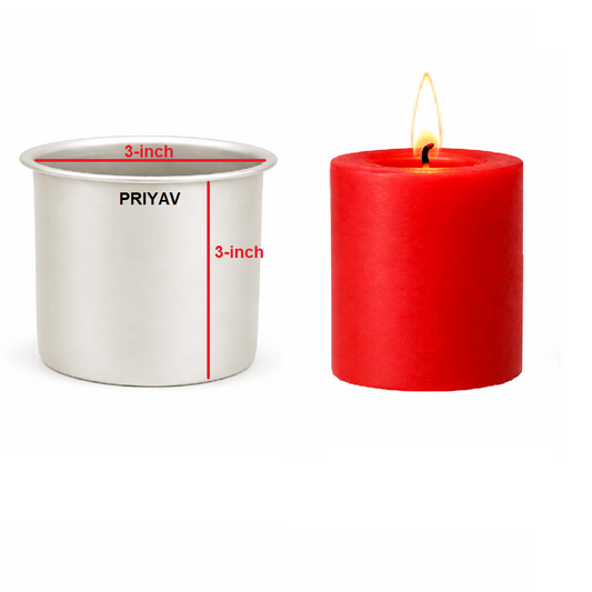 3 x 3-inch Pillar Candle Mould – Aluminium
