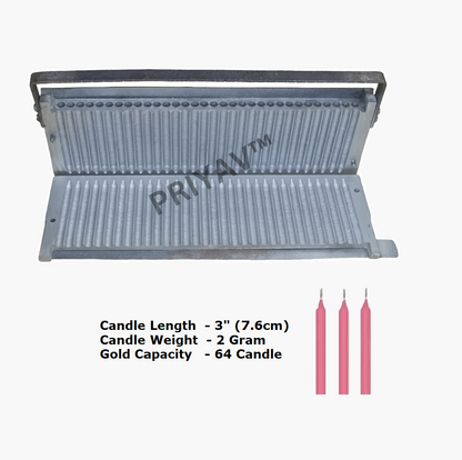 3 Inch (7.6cm), 2-Gram, 64 Pc’s, Plain Candle Making Mold