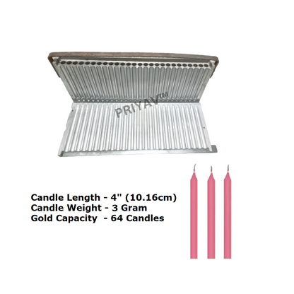4-Inch, 3-Gram, 64 Pc’s, Plain Candle Making Mold