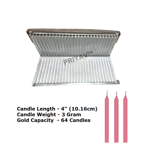 4-Inch, 3-Gram, 64 Pc’s, Plain Candle Making Mold