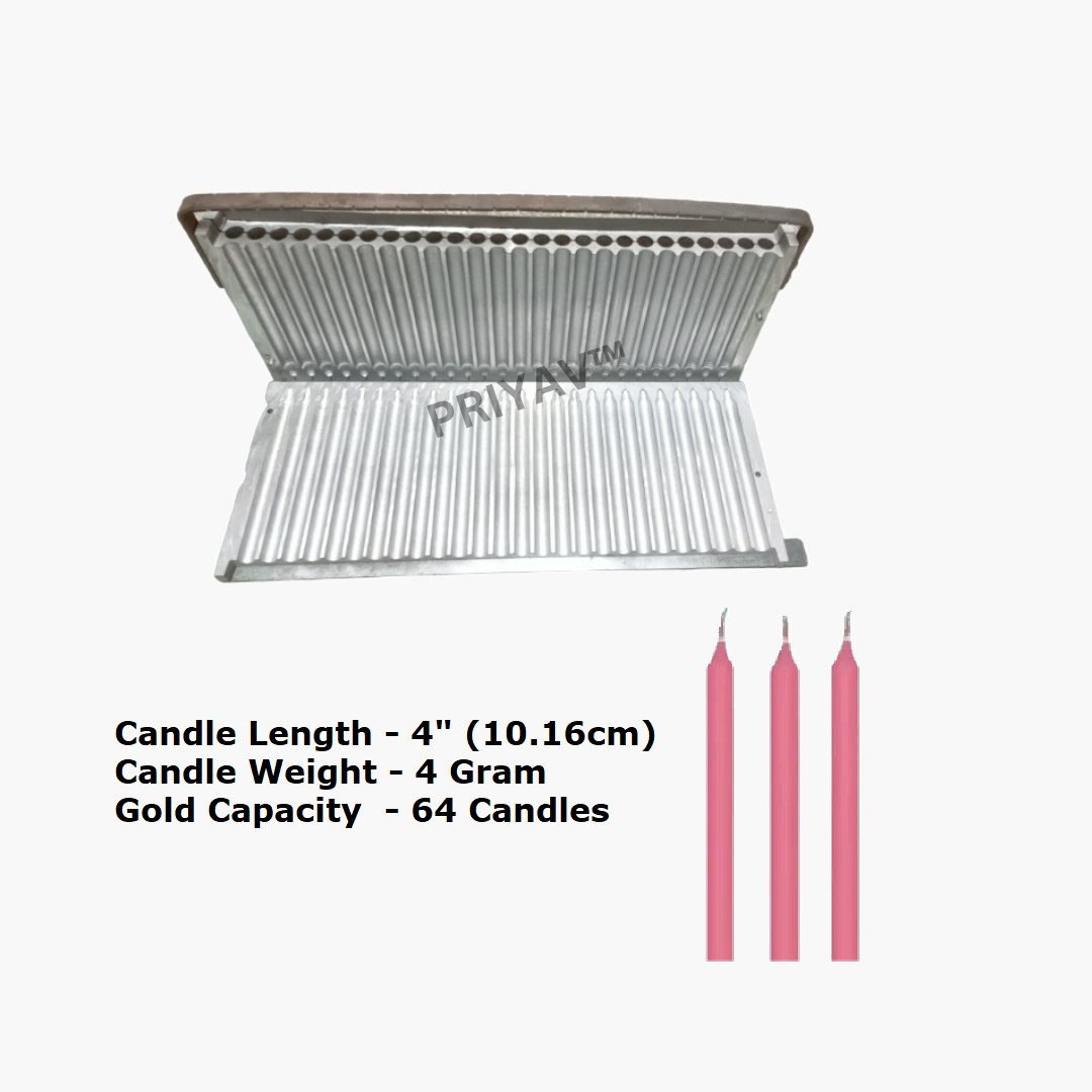 4-Inch, 4 Gram, 64 Pc’s, Plain Candle Making Mold