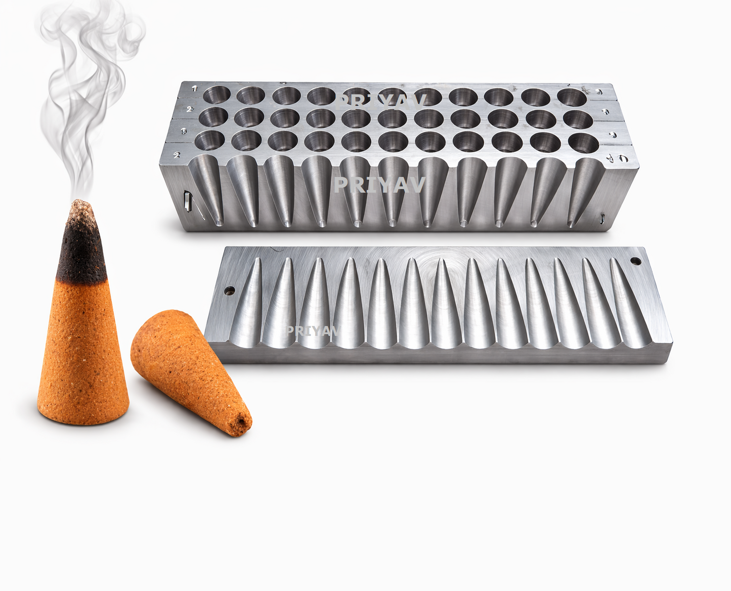 48 Pcs Dhoop Cone Making Mold for Handmade Incense Production by Priyav Industries