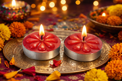 25 Pcs Flower Tea light candle Mould