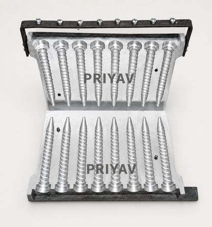 5-inch 12-gram 8-pcs stand-spiral candle making mold