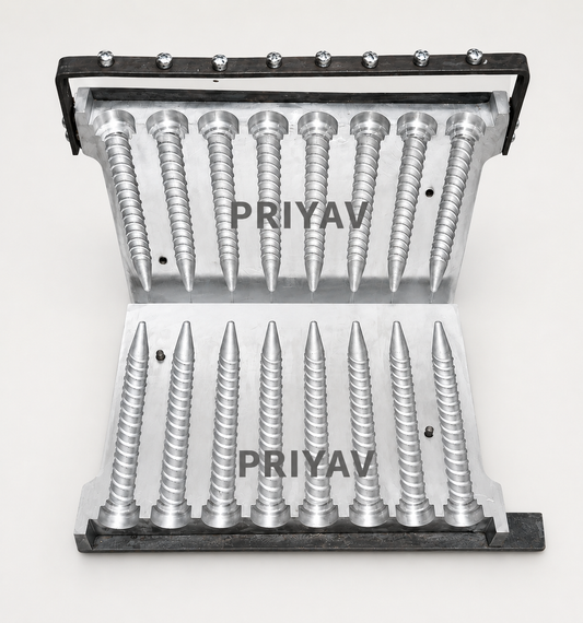 5-inch 12-gram 8-pcs stand-spiral candle making mold