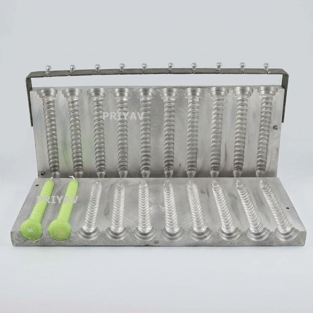 5-inch 15-gram 10-pcs spiral stand candle-making mould