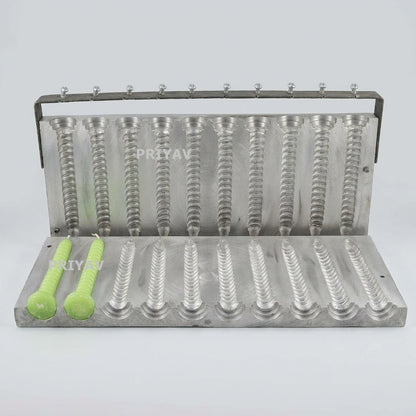 5-inch 15-gram 10-pcs spiral stand candle-making mould