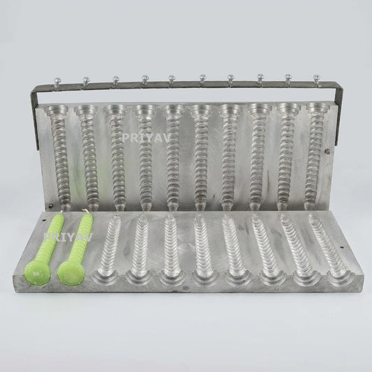 5-inch 15-gram 10-pcs spiral stand candle-making mould