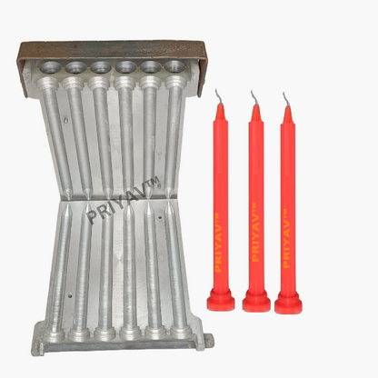 7 Inch 25 Gram 12 Pcs Stand Candle Making Aluminium Mold