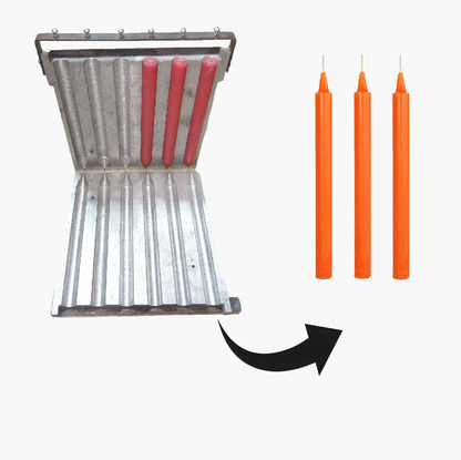 9-Inch 55-Gram, 6-Cavity Plain Candle Making Mold | Manual Candle Machine