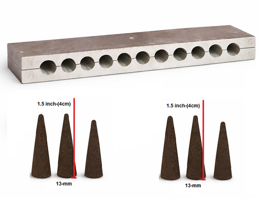 12 Pcs Dhoop Cone Making Mold for Handmade Incense and Dhoop Batti Making