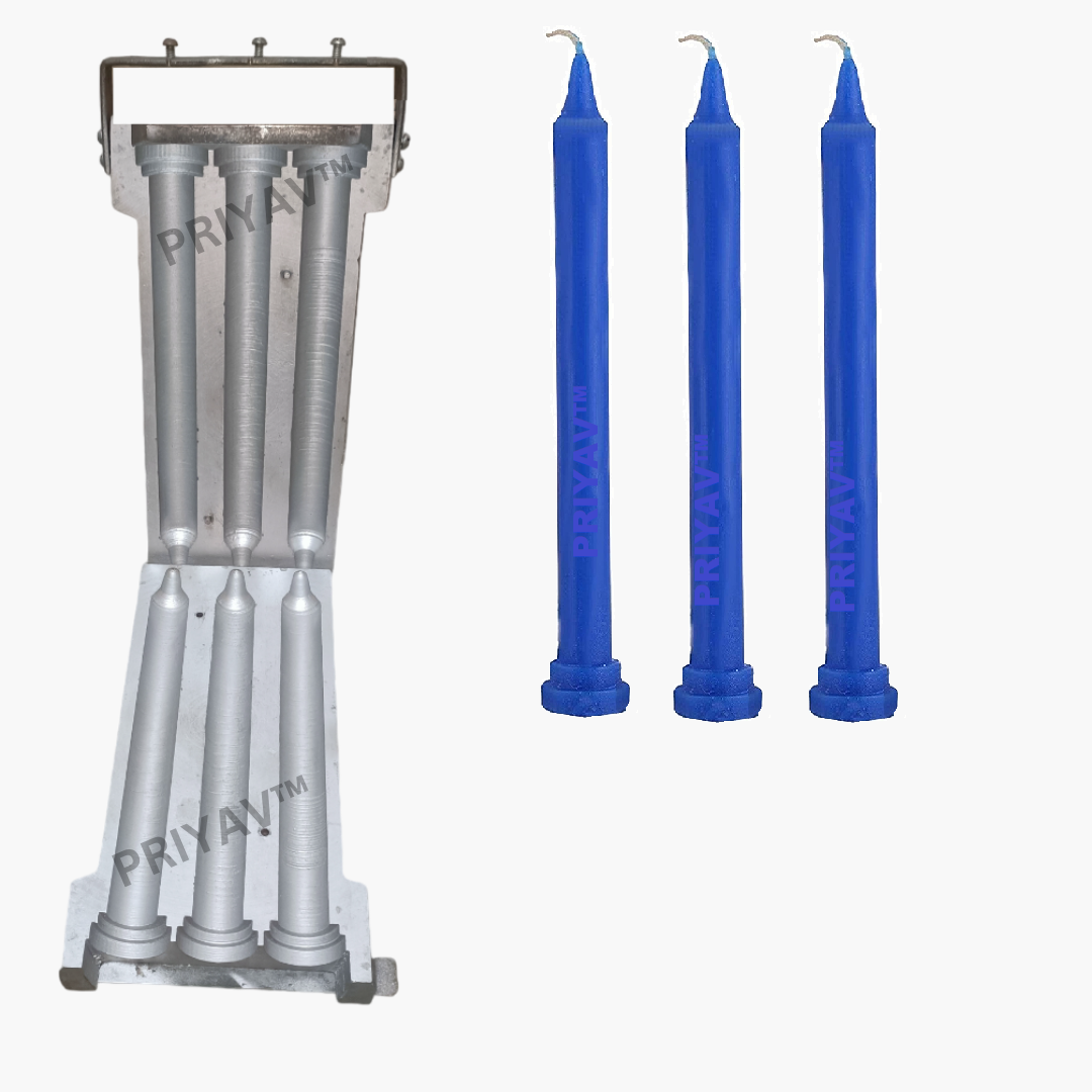 10-Inch 100-Gram, 3 Pc’s, Stand Candle Making Mold