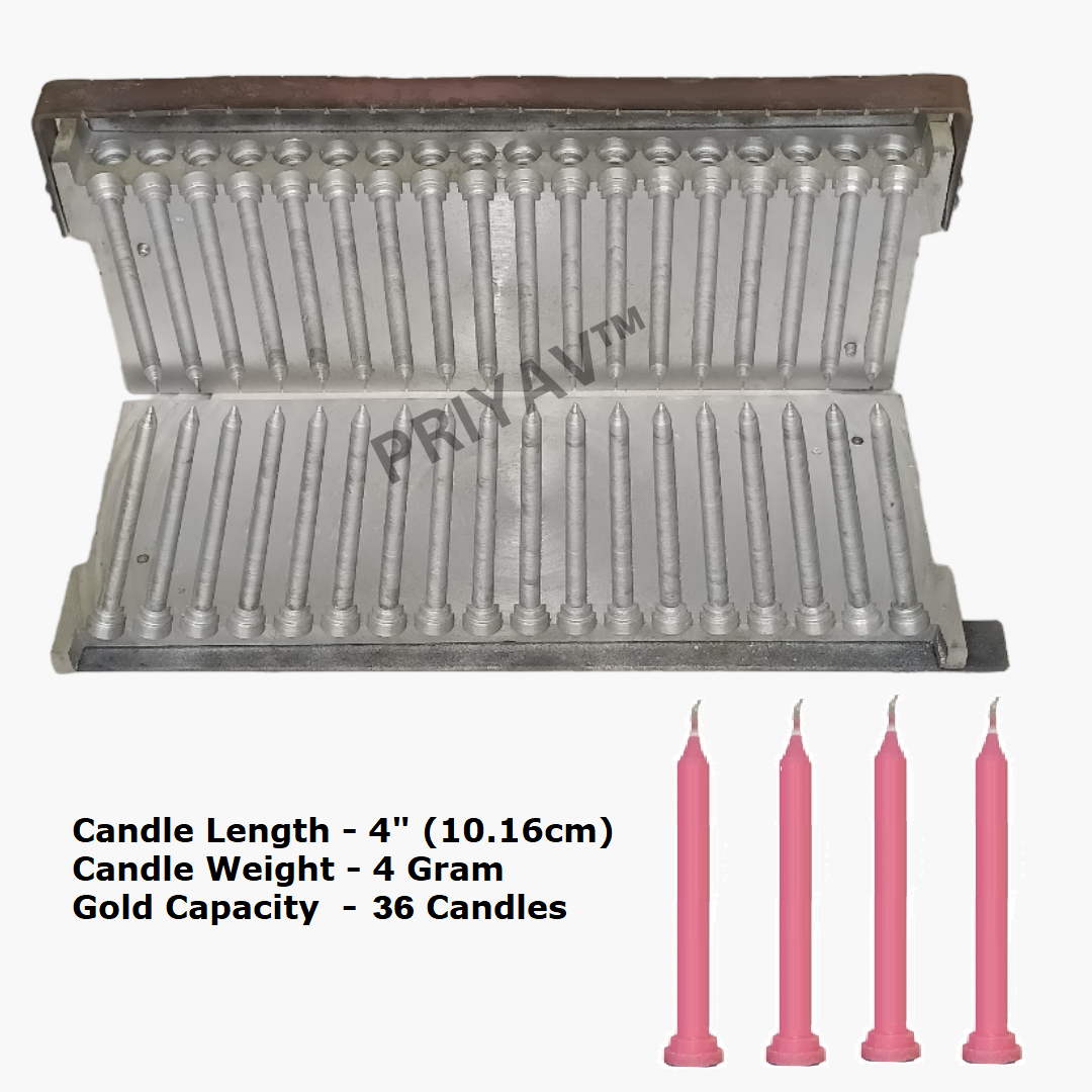 4-Inch, 4 Gram, 36 Pc’s, Stand Candle Making Mold