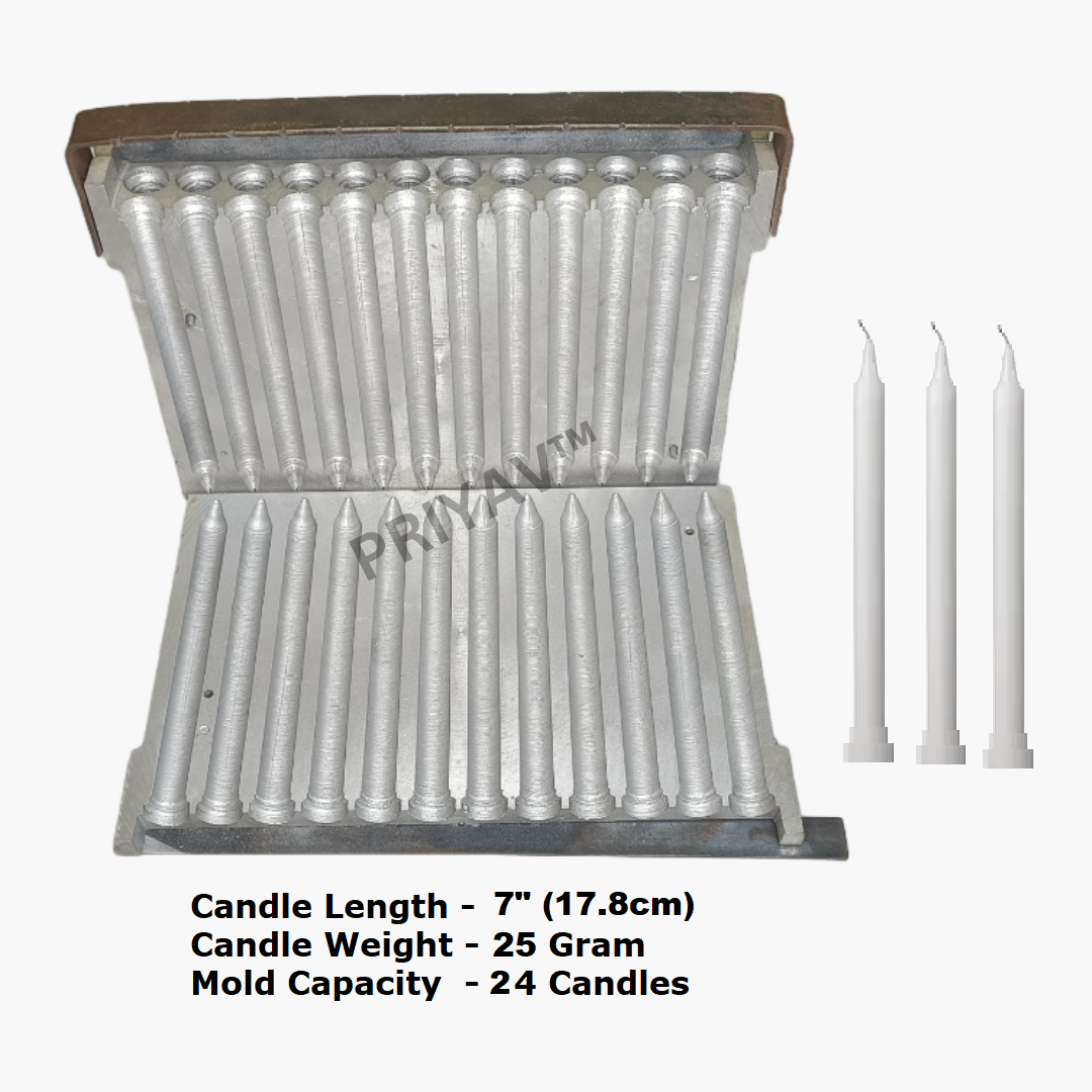 7-Inch 25-Gram, 24 Pc’s, Stand Candle Making Mold