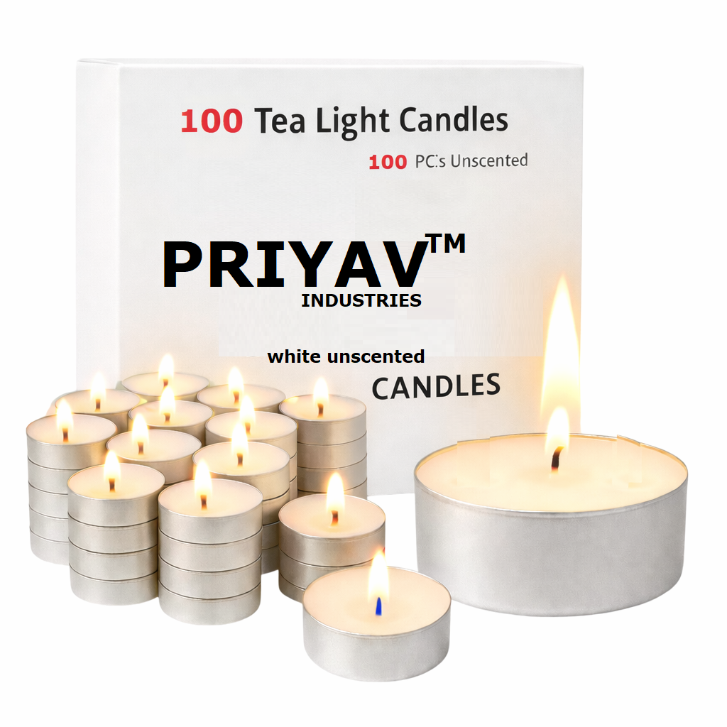 Pack of 100 tea light candles for events and weddings
