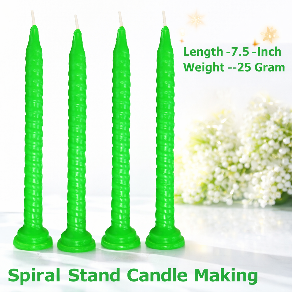 7.5-Inch, 24-Gram, 6 Pc’s, Spiral Candle Making Mold