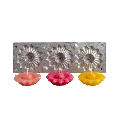 3 Pcs Sunflower Floating Candle Making Mold | 22-23 Gram Candle Weight